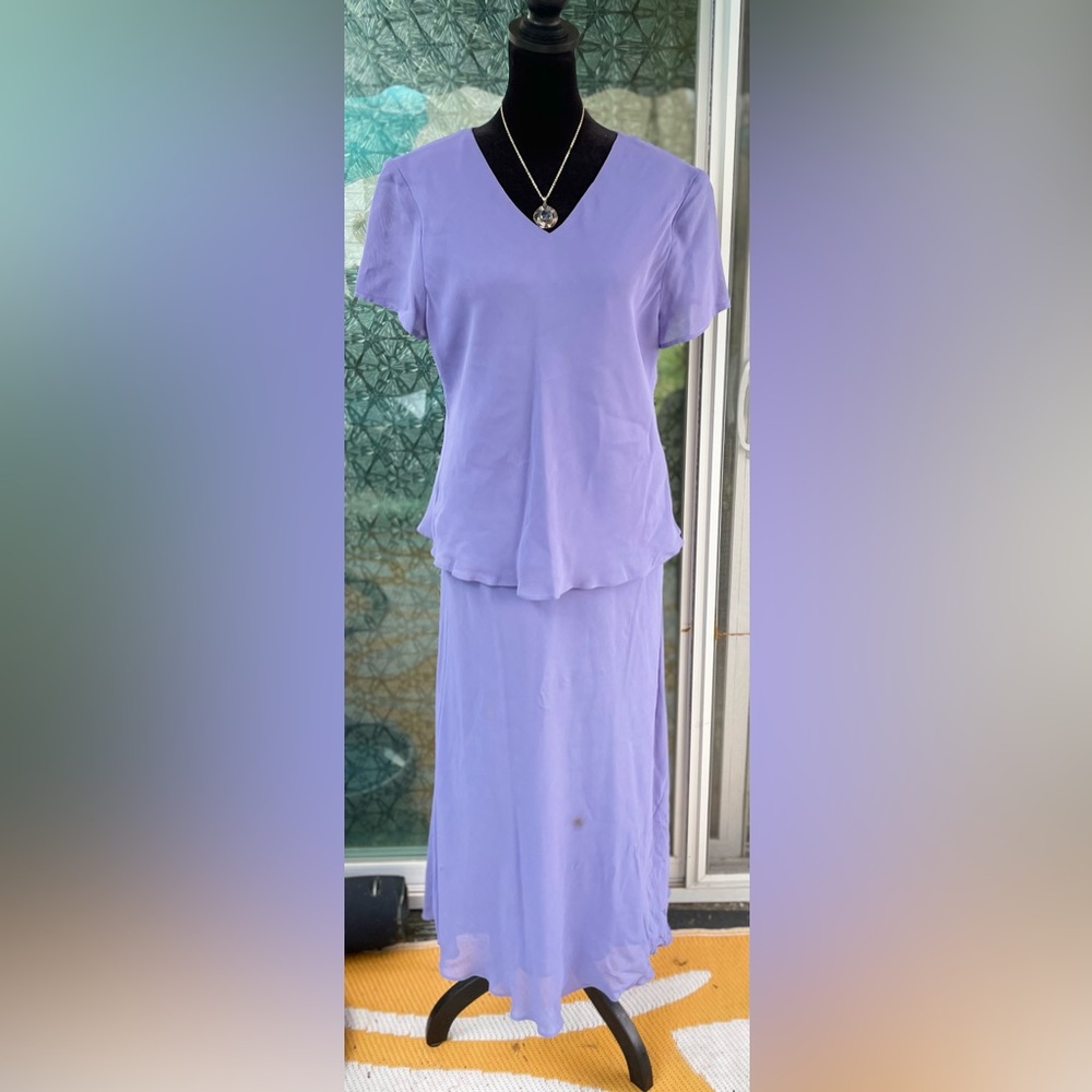 Donna Ricco New York 2 Piece Purple Dress Set Size 12P